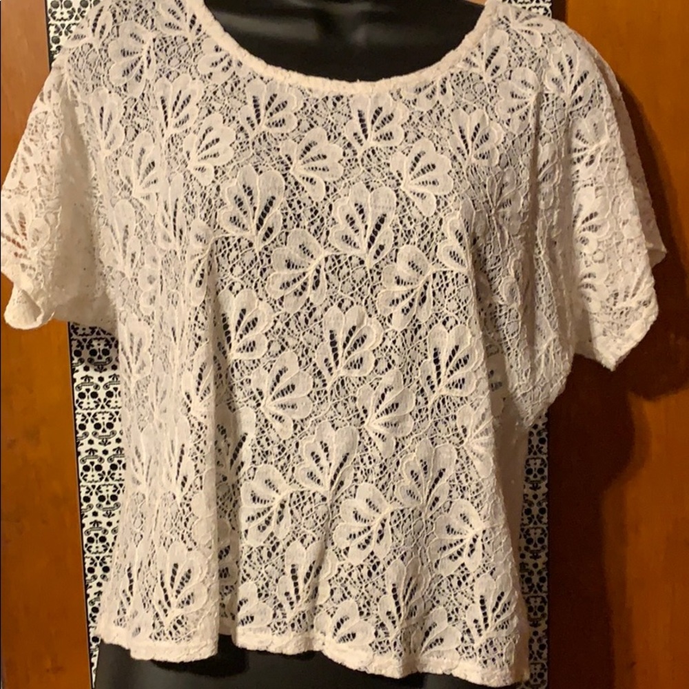 💟Nice floral see-through blouse